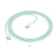 Кабель HOCO X104 Source charging data cable Type-C to Type-C 60W 3A 1m Green