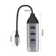 USB-Хаб Onten 95118U Multifunction Adapter 4в1 Type-C to 4xUSB 3.0 Grey