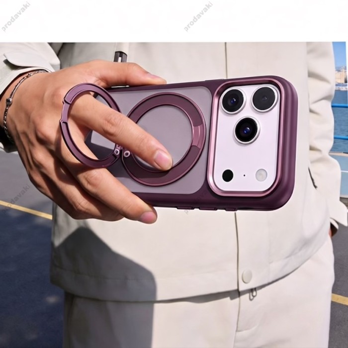 Чохол ROCK Guard Touch Rotating Series Magnetic Protection iPhone 18 Pro Max / 17 Pro Max Burgundy