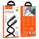 Кабель HOCO U143 Joy charging data cable Type-C to Type-C 240W 5A 1.2m Black