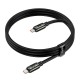 Кабель HOCO U143 Joy charging data cable Type-C to Type-C 240W 5A 1.2m Black