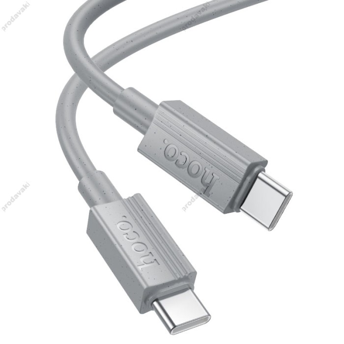 Кабель HOCO X107 Favor charging data cable Type-C to Type-C 60W 3A 1m Grey