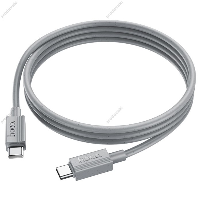 Кабель HOCO X107 Favor charging data cable Type-C to Type-C 60W 3A 1m Grey