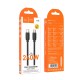 Кабель HOCO X115 Surpass fast charging data cable Type-C to Type-C 240W 5A 1m Black