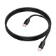 Кабель HOCO X115 Surpass fast charging data cable Type-C to Type-C 240W 5A 1m Black