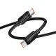 Кабель HOCO X115 Surpass fast charging data cable Type-C to Type-C 240W 5A 1m Black