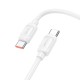 Кабель HOCO X115 Surpass fast charging data cable Type-C to Type-C 240W 5A 1m White
