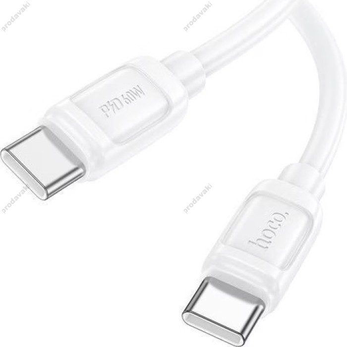 Кабель HOCO X115 Surpass fast charging data cable Type-C to Type-C 240W 5A 1m White