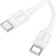 Кабель HOCO X115 Surpass fast charging data cable Type-C to Type-C 240W 5A 1m White