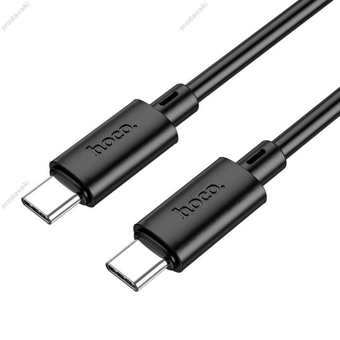 Кабель HOCO X88 Gratified charging data cable Type-C to Type-C 60W 3A 1m Black
