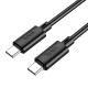 Кабель HOCO X88 Gratified charging data cable Type-C to Type-C 60W 3A 1m Black