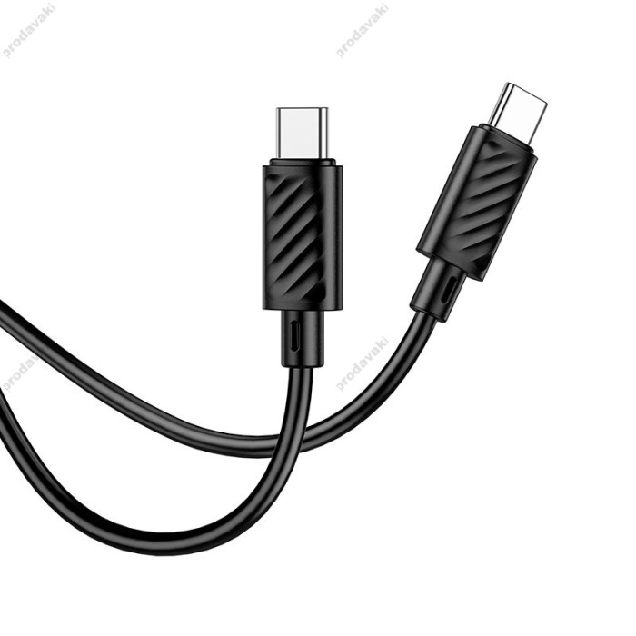 Кабель HOCO X88 Gratified charging data cable Type-C to Type-C 60W 3A 1m Black