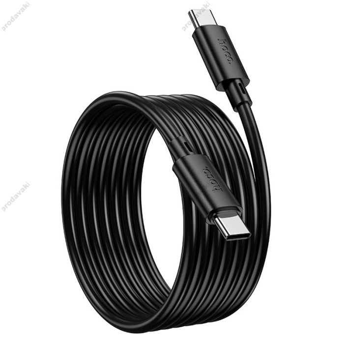 Кабель HOCO X88 Gratified charging data cable Type-C to Type-C 60W 3A 2m Black