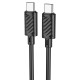 Кабель HOCO X88 Gratified charging data cable Type-C to Type-C 60W 3A 2m Black