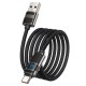 Кабель HOCO U137 Line charging data cable with display USB to Type-C 66W 5A 1.2m Black