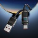 Кабель HOCO U137 Line charging data cable with display USB to Type-C 66W 5A 1.2m Black