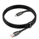Кабель HOCO U143 Joy charging data cable with display USB to Type-C 5A 1.2m Black