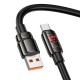 Кабель HOCO U143 Joy charging data cable with display USB to Type-C 5A 1.2m Black
