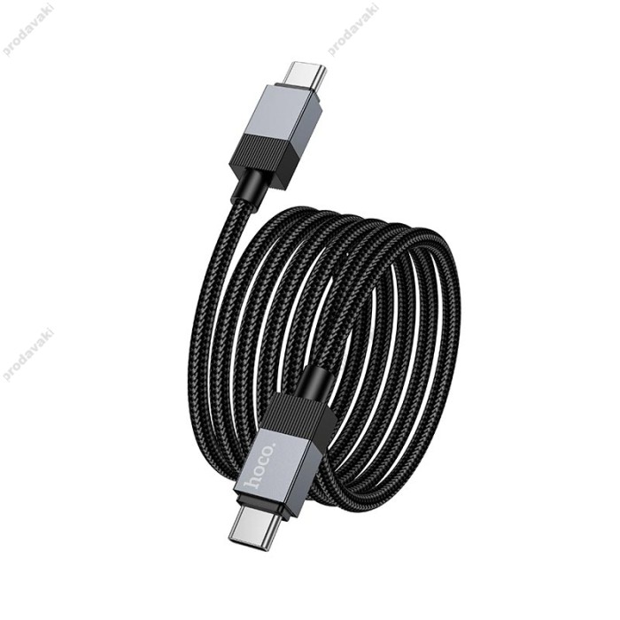 Кабель HOCO X110 Honorific charging data cable Type-C to Type-C 60W 3A 1m Black