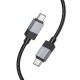 Кабель HOCO X110 Honorific charging data cable Type-C to Type-C 60W 3A 1m Black