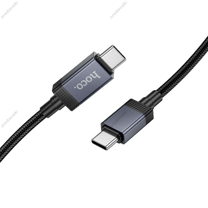 Кабель HOCO X118 Generous charging data cable with display Type-C to Type-C 60W 3A 1m Black