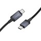 Кабель HOCO X118 Generous charging data cable with display Type-C to Type-C 60W 3A 1m Black