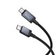 Кабель HOCO X118 Generous charging data cable with display Type-C to Type-C 60W 3A 1m Black