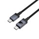Кабель HOCO X118 Generous charging data cable with display Type-C to Type-C 60W 3A 1m Black