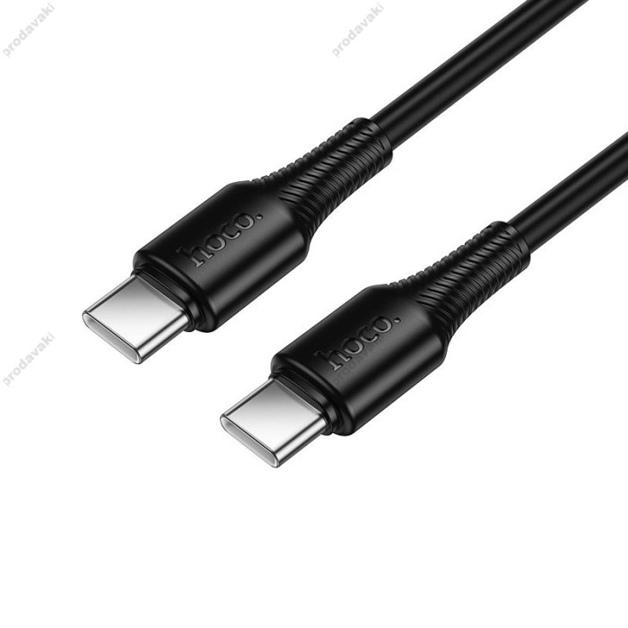 Кабель HOCO X120 Beneficio charging data cable Type-C to Type-C 60W 3A 1m Black