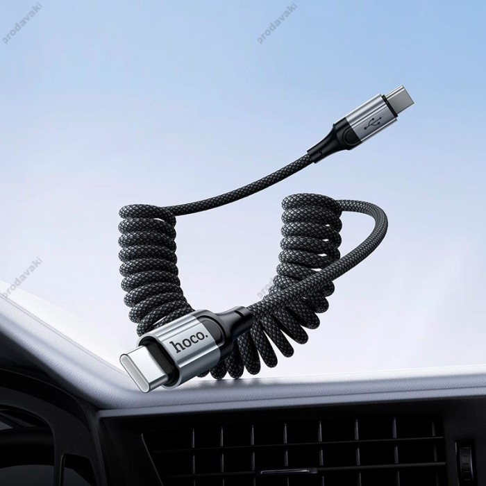 Кабель HOCO X121 Nuevo charging data cable Type-C to Type-C 60W 3A 1.5m Black