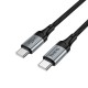 Кабель HOCO X121 Nuevo charging data cable Type-C to Type-C 60W 3A 1.5m Black