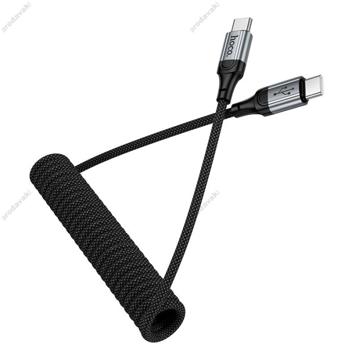 Кабель HOCO X121 Nuevo charging data cable Type-C to Type-C 60W 3A 1.5m Black