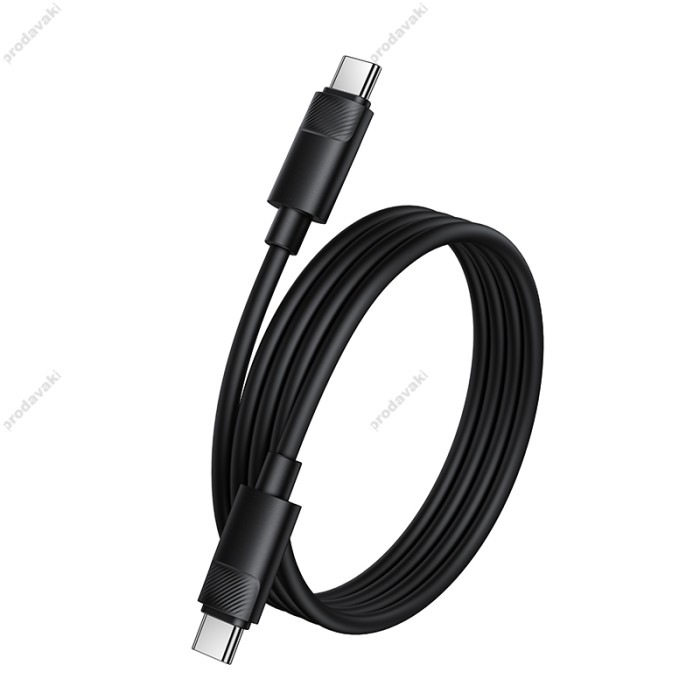 Кабель Borofone BX123 Silicone Cable Type-C to Type-C 60W 3A 1m Black