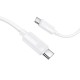 Кабель Borofone BX123 Silicone Cable Type-C to Type-C 60W 3A 1m White