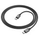 Кабель Borofone BX87 Sharp Nylon Cable Type-C to Type-C 60W 3A 1m Black