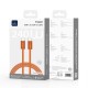 Кабель WiWU Wi-C101 Nylon Cable Type-C to Type-C 240W 5A 1.5m Orange