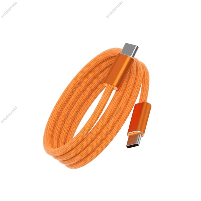 Кабель WiWU Wi-C101 Nylon Cable Type-C to Type-C 240W 5A 1.5m Orange