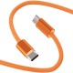 Кабель WiWU Wi-C101 Nylon Cable Type-C to Type-C 240W 5A 1.5m Orange