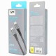 Кабель Veron C09 Nylon Cable Type-C to Type-C 60W 3A 1m Black