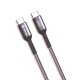 Кабель Veron CC14 Nylon Cable Type-C to Type-C 240W 5A 1m Black