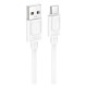 Кабель HOCO X122 Benefit silicone charging data cable USB to Type-C 3A 1m White