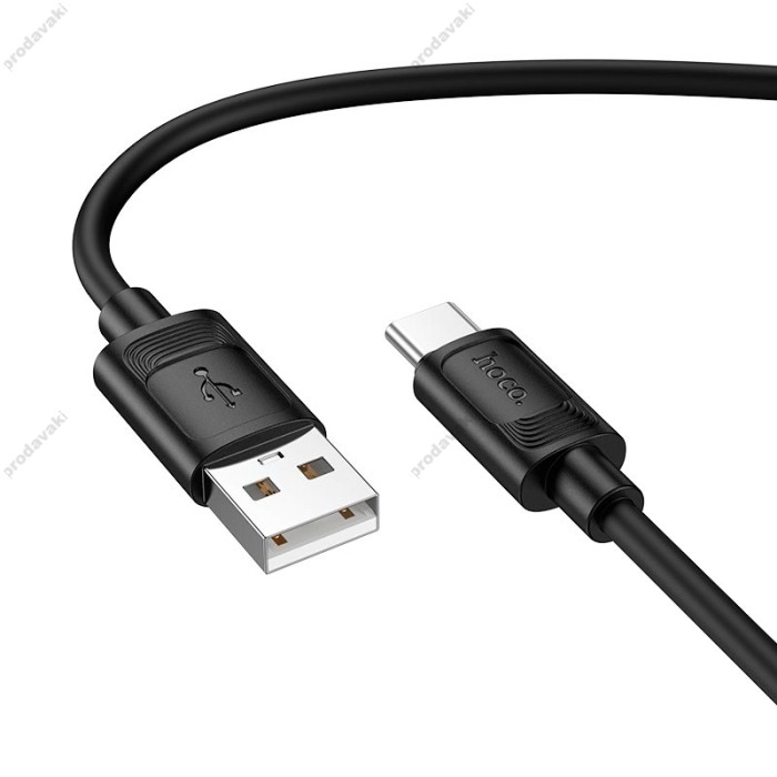 Кабель HOCO X122 Benefit silicone charging data cable USB to Type-C 3A 1m Black
