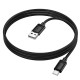 Кабель HOCO X122 Benefit silicone charging data cable USB to Type-C 3A 1m Black