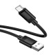 Кабель HOCO X122 Benefit silicone charging data cable USB to Type-C 3A 1m Black