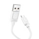 Кабель HOCO X122 Benefit silicone charging data cable USB to Type-C 3A 1m White