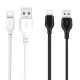 Кабель XO NB103 Bell charging data cable USB to Type-C 2.4A 1m 50шт Black-White