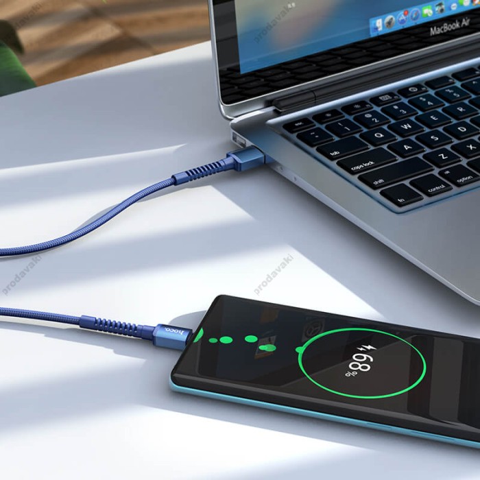 Кабель HOCO X71 Especial charging data cable USB to Type-C 3A 1m Blue