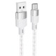 Кабель HOCO X99 Crystal junction silicone charging data cable USB to Type-C 3A 1m Grey