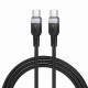 Кабель HOCO X109 Energy silicone charging data cable Type-C to Type-C 60W 3A 1m Black