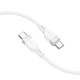 Кабель HOCO X109 Energy silicone charging data cable Type-C to Type-C 60W 3A 1m White